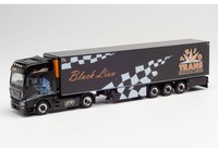 Herpa 312462 Man Tgx Xxl KüHlkoffer-Sattelzug Trio-Trans / Black Lion