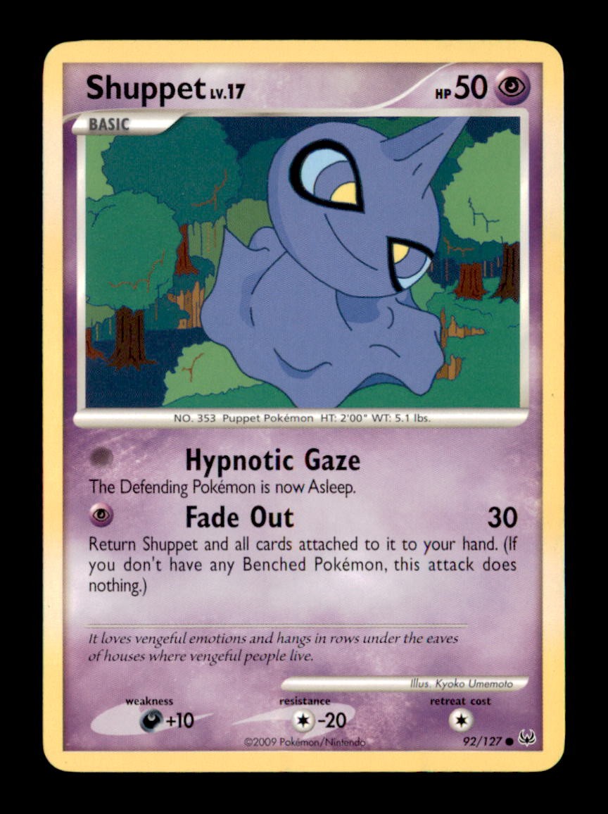 Shuppet 92/127 Common Platinum Pokemon Lightly Played