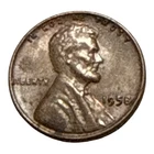 1958 Lincoln Wheat Penny No Mint Mark One Cent Coin Ungraded
