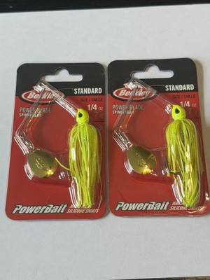 Lot of 2 Berkley Power Blade Spinnerbait  Colorado Blade 1/4oz Chartreuse