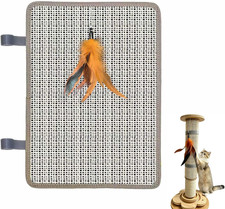 Cat Nail File Scratcher, Sisal Scratch Mat with 80-Grit Aluminum Oxide Wrap-Ar