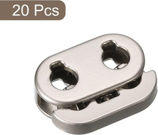 Spring Cord Lock End Toggle, 20Pcs Double Hole Spring Stopper Alloy Fastener ...