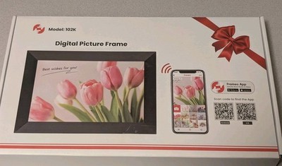 Frameo 10.1'' WiFi Digital Picture Frame Model 102K Touch Screen 32GB Auto-Rotate