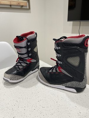 Nike Zoom Kaiju Snowboard Boots 2013 Black Red Cement Print 376276