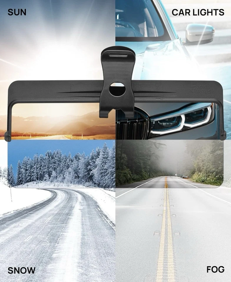 Parasol Antideslumbramiento para Coche, Paquete de 2 Extensores Parasol Polarizado UV400 Foto 3 de 4