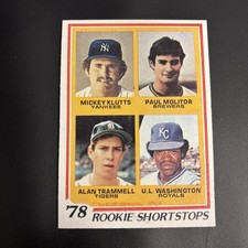 1978 Topps - Rookie Shortstops Paul Molitor, Alan Trammell, U.L. Washington #707
