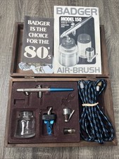 VTG Badger Airbrush Kit Model 150-4 PK W/Wood...