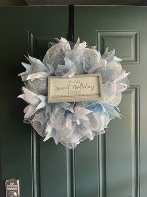 Handmade Deco Mesh Holiday Wreath