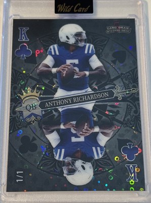 Anthony Richardson 2024 Wild Card 5 Card Draw Stacked Deck - Black Disco 1/1
