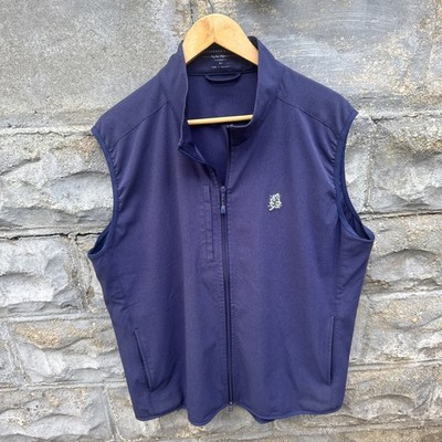 Holderness & Bourne Ventura Vest Navy Blue Full Zip Golf Performance XL