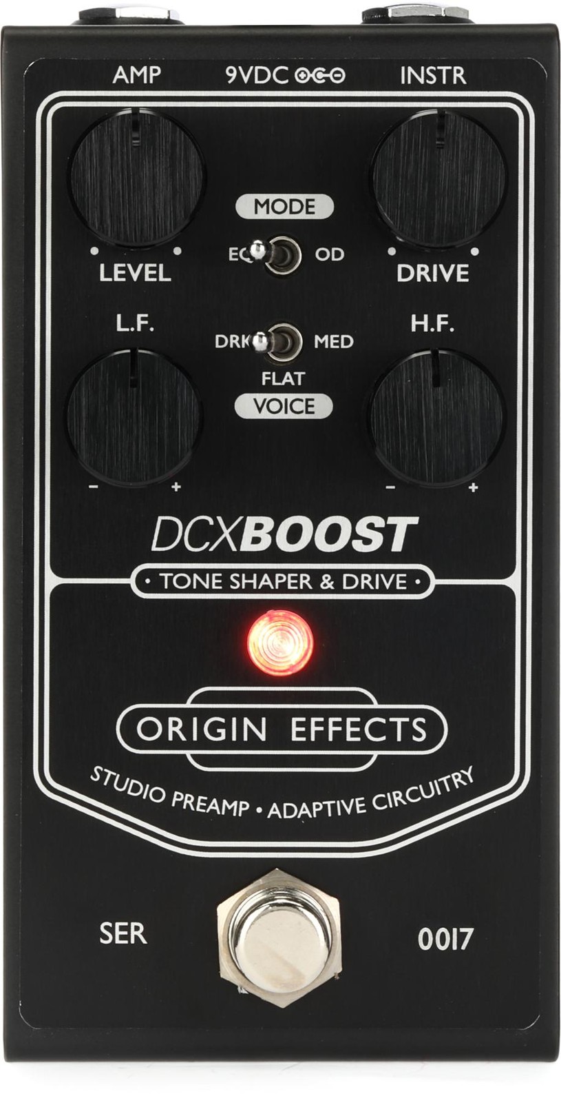 Формирователь повышающего тона Origin Effects DCX и педаль управления - Black Edition