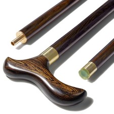 Premium Folding Wooden Cane for Men, 3-Piece Walking Stick