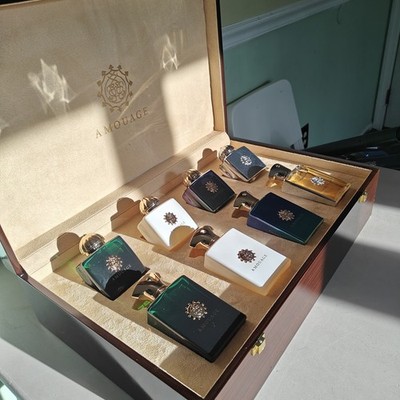 ULTRA RARE Amouage Royal Presentation Set 2017   8 Bottles His & Her w/ Chest