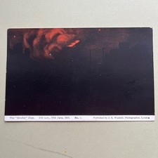 POSTCARD TITLED 'THE "STRAFED" ZEPPELIN 17THC. JUNE 1917 L48 THEBERTON SUFFOLK