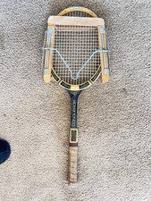Vintage Wilson Strata Bow Conqueror Wooden Tennis Racket 4 1/2