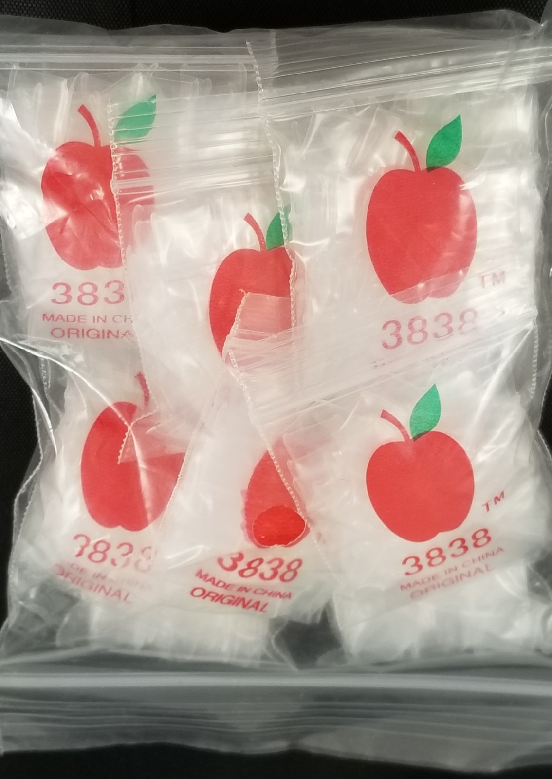 Original Apple Bags CLEAR Resealable Baggies Wholesale 1k 10k 50k Choose Size