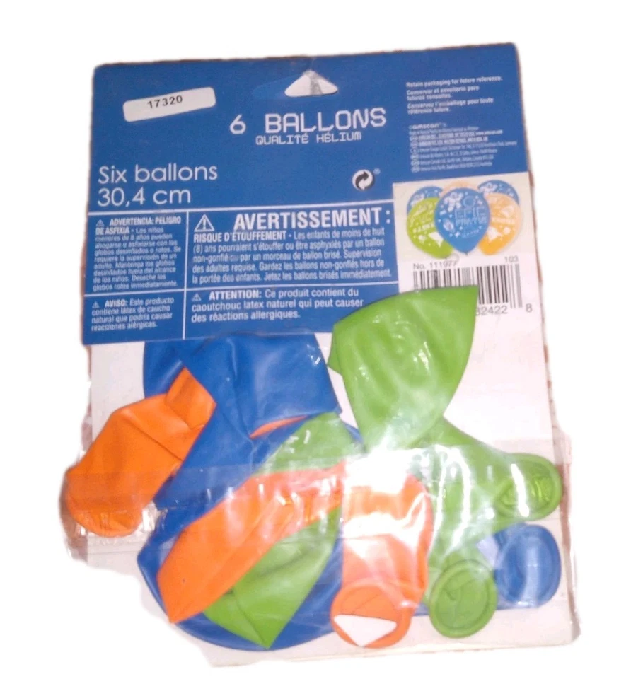 Globos de látex decoración fiesta cumpleaños niños épica fiesta niños 6 quilates NUEVO Foto 2 de 2