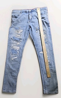Embellish NYC  Denim Jeans Men's 38 Distressed Skinny Fit Stretch Cotton 