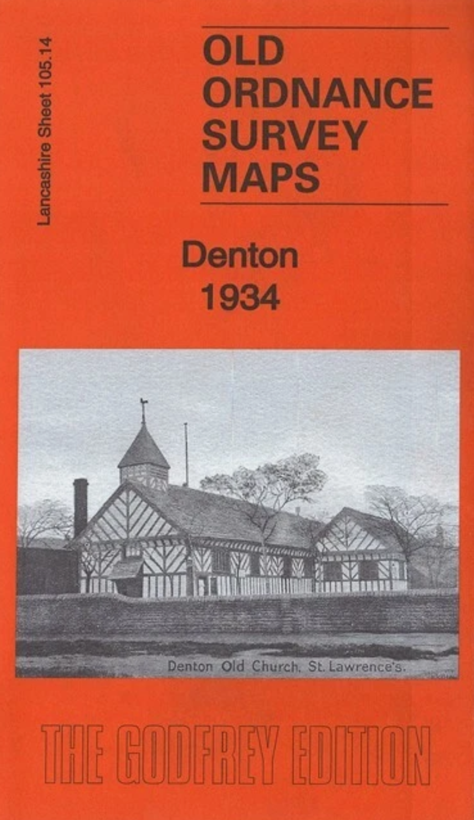 MAP OF Denton 1934 Lancashire Sheet 105.14 NEW 9781787211063