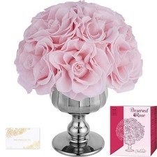Forever Flowers Preserved Pink Roses in Glass Vase, Flower for Delivery, Eter...