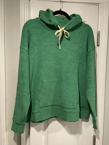 NWT Outerknown Size M Hightide Kelly Green Terry Knit Pullover Hoodie Sweatshirt