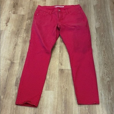Old Navy Red Polka Dot Women's Straight Leg Jeans