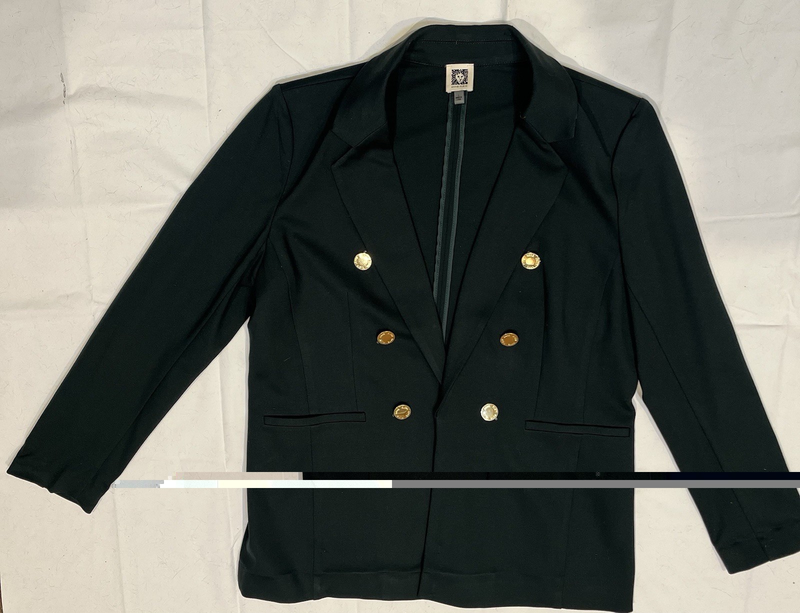 Anne Klein  Women’s Blazer Size L Color Green Six Buttons Front Pockets Lined