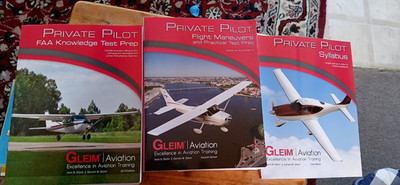 3 GLEIM Private pilot books LOT