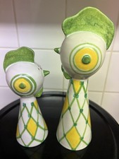 Vintage Bitossi Italy - Ztaly Aldo Londi - Rooster/Cockerel Salt & Pepper Pots