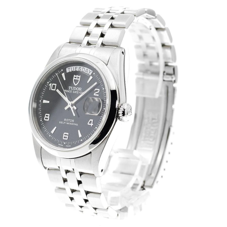 TUDOR PRINCE DATE-DATE 76200 36mm SS Black Dial Automatic #C244