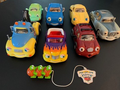 The Chevron Cars Lot 7 Cartoon Face Vehicles and Turtles (2000)