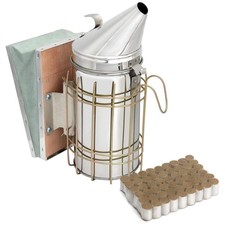 Stainless Steel Bee Smoker with Heat Shield  54 Eco-Friendly Pellets