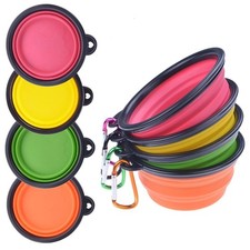 4-Pack Collapsible Dog Bowls Portable Travel Pet Food Water Dish for Hiking