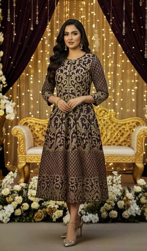 Anarkali Dress Pakistani Indian Ethnic Gown Bollywood Suit Wedding Party Wear