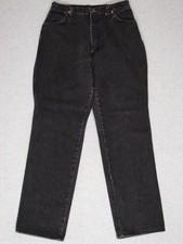 JF21435 USA MADE **WRANGLER** 13MBKM COWBOY CUT WOMENS JEANS sz16x34 FADED BLACK