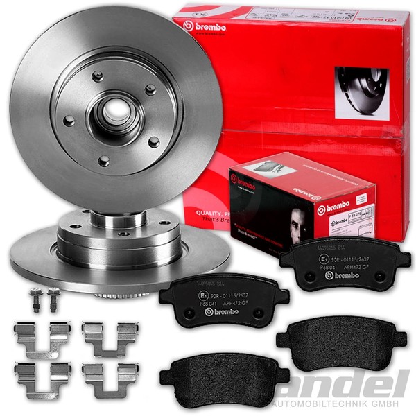 Brembo Bremsscheiben 260Mm + BelÄGe Hinten FüR Renault Megane 3 + Scenic 3-image