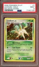 Pokemon Leafeon D&P Majestic Dawn Holo Rare #7/100 PSA 9 Mint on eBay