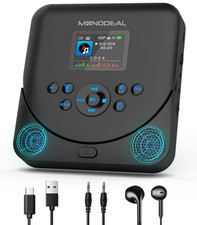 Portable Bluetooth CD Player with Speakers, FM Transmitter, Rechargeable