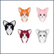 Animal Furry Fursuit Head Mask Plush Cat Fox Mask Costume Props