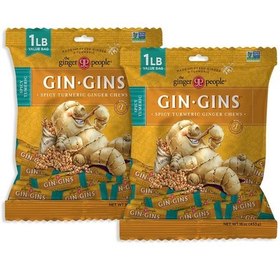 GIN GINS Spicy Turmeric Ginger Chews   Natural Fresh Ginger Candy by The Ging...