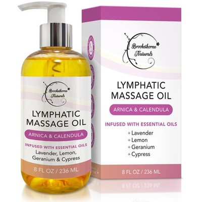 Lymphatic Massage Oil for Therapy & Natural 8 Fl Oz (Pack of 1) 