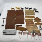 Vintage Western Toy lot Fort Apache Marx Figures Plastic cardboard Classic READ
