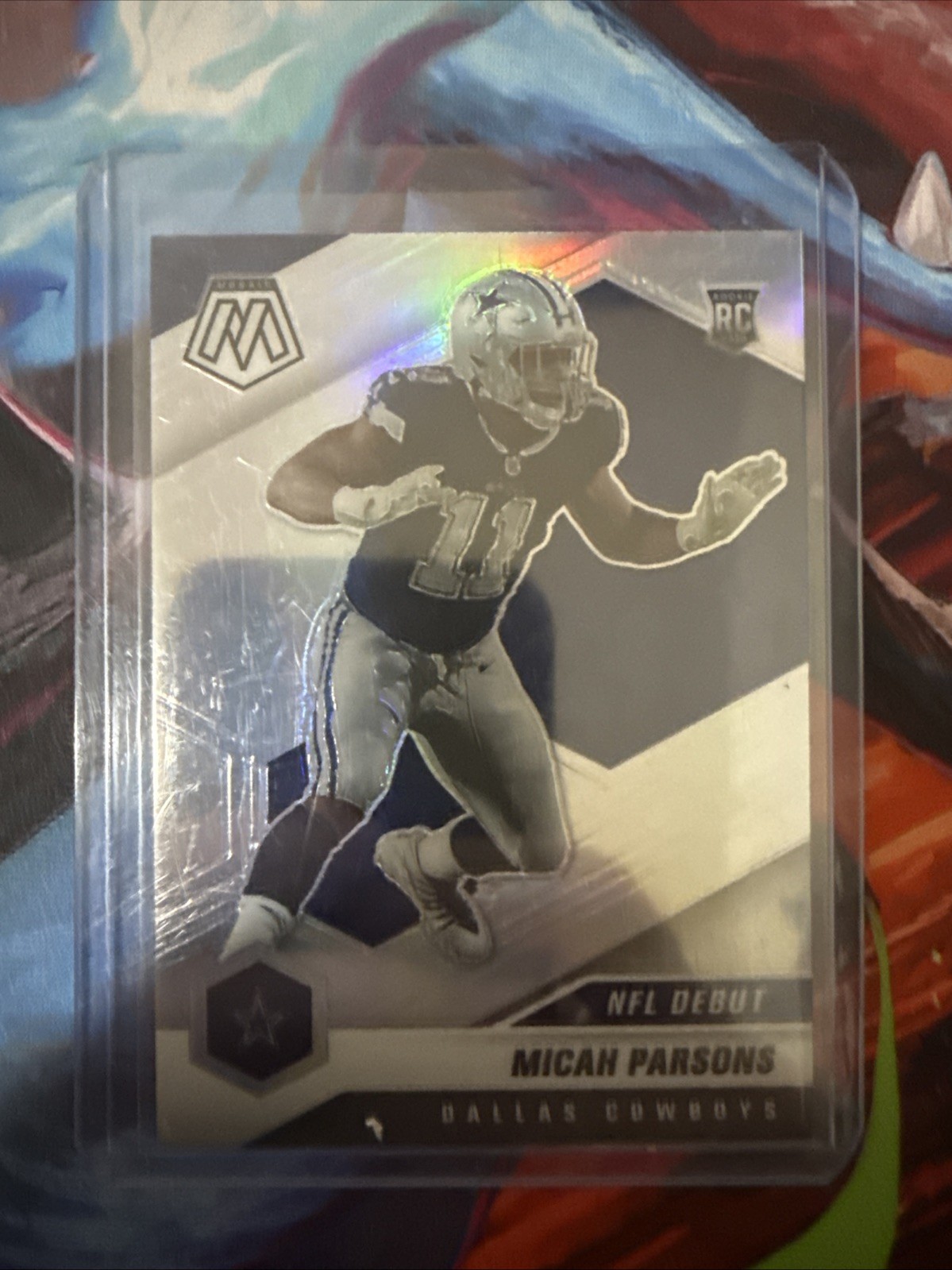 2021 Panini Mosaic NFL Debut Silver Prizm Micah Parsons #257 Rookie RC