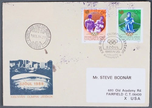 MayfairStamps Hungary FDC 1988 Seoul Olympics Dual First Day Cover aaw_34709