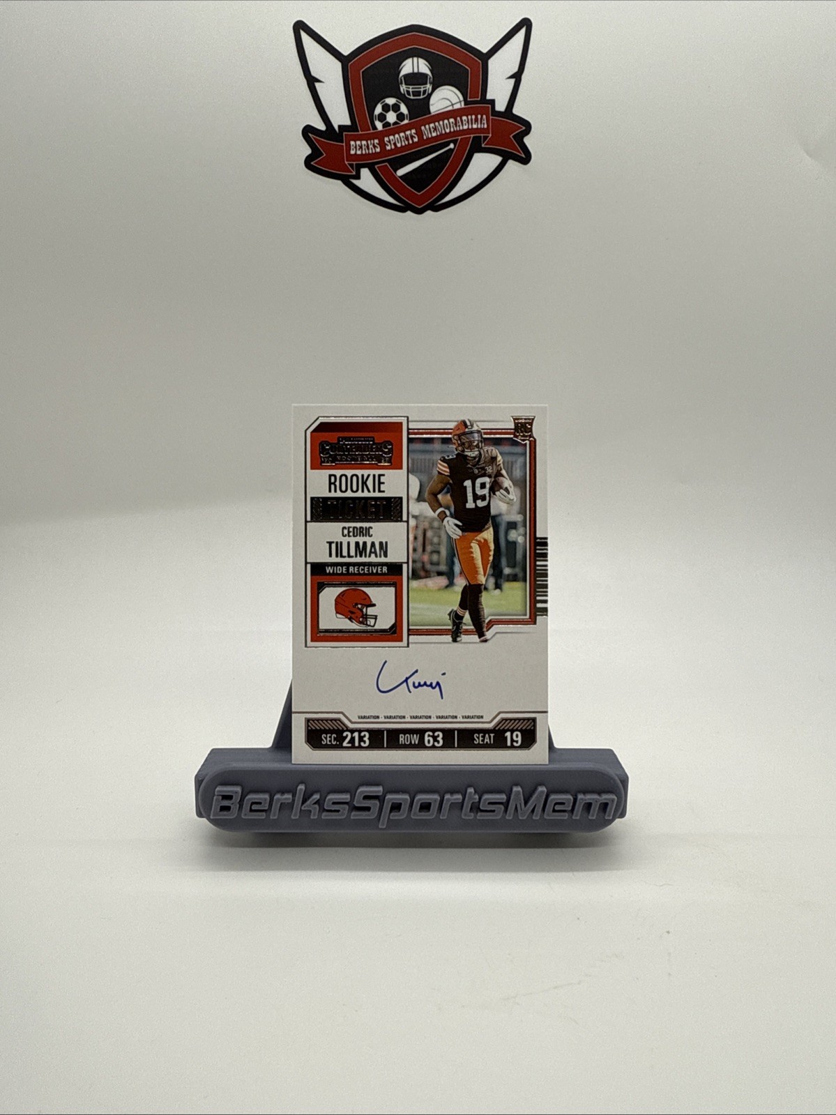 2023 Contenders Cedric Tillman Red Zone Ticket FOTL Auto RC #104b Browns