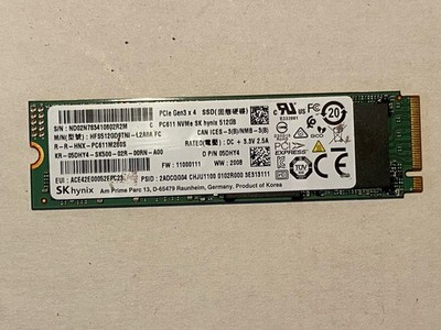 SKhynix NVMe m.2 2280 SSD 512GB★47 512gb SK Hynix Pc611 SSD M.2 NVMe Hfs512gd9tni-l2a0b Sss0w86213