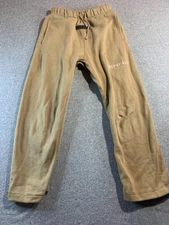 Fear of God Essentials Sweatpants Men's 10 Beige Fleece Lined Drawstring Waist