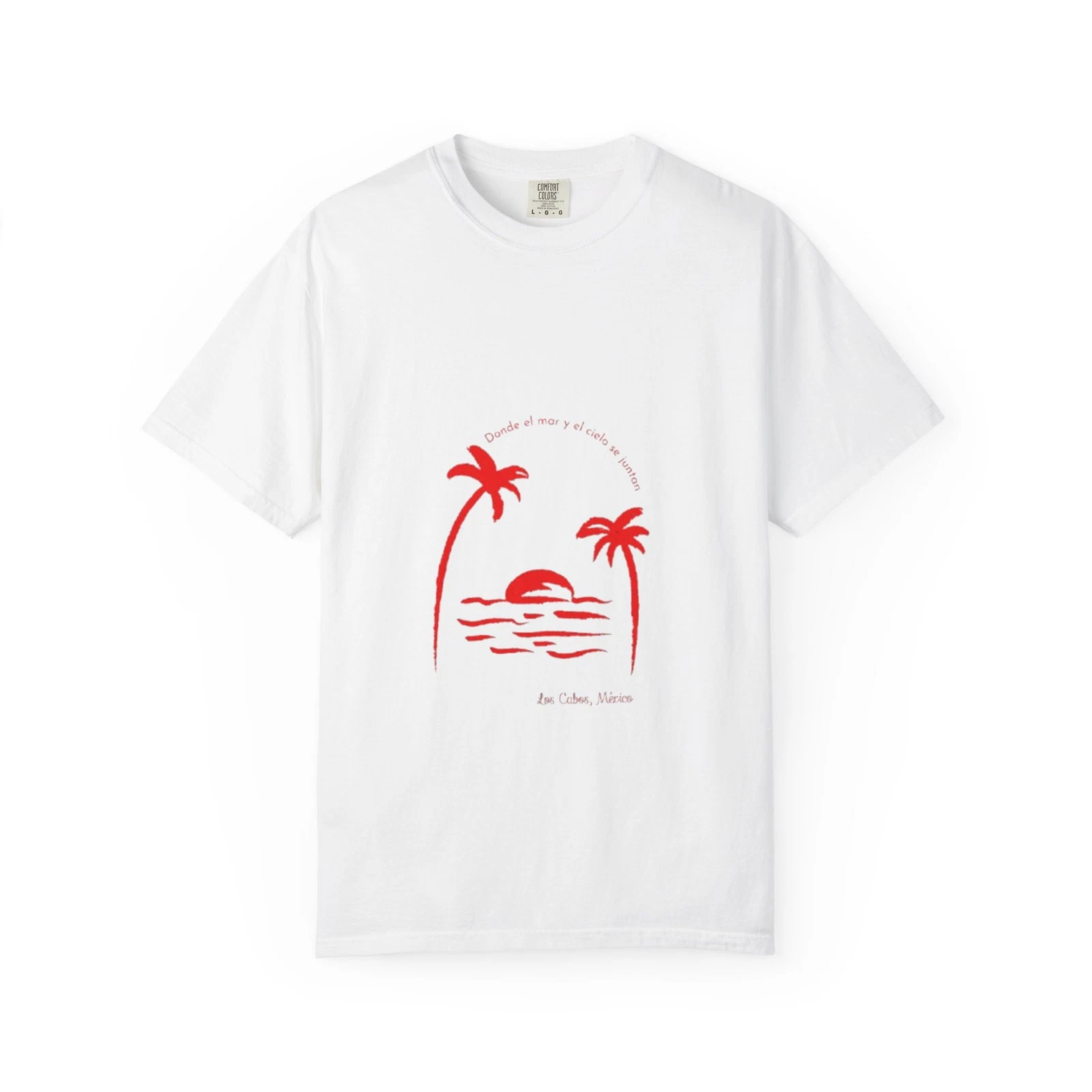 Sunset Palm Tree T-shirt, Unisex Beach Shirt, Summer Vacation Top, Casual Wear