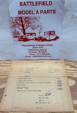 1929 Model A Ford Roadster Original Sales Order From Texas