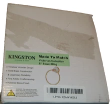 Kingston Brass Victorian Towel Ring 6" Dia Polished Brass Finish BA1114